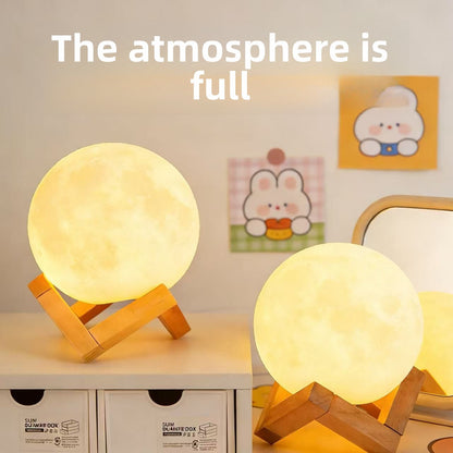 Creative Moon Starry Sky Night Light Touch Control Rechargeable